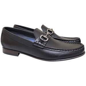 Vince Camuto Men Caelan Slip On Horsebit Loafer Size US 9M Black Shihara Leather